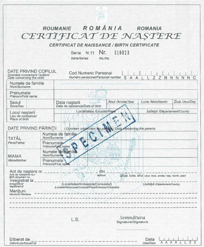 Certificat de naștere