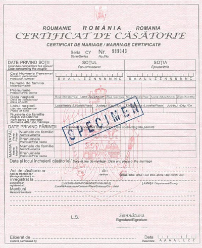 Certificat de căsătorie