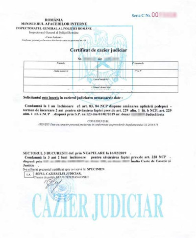 Cazier judiciar
